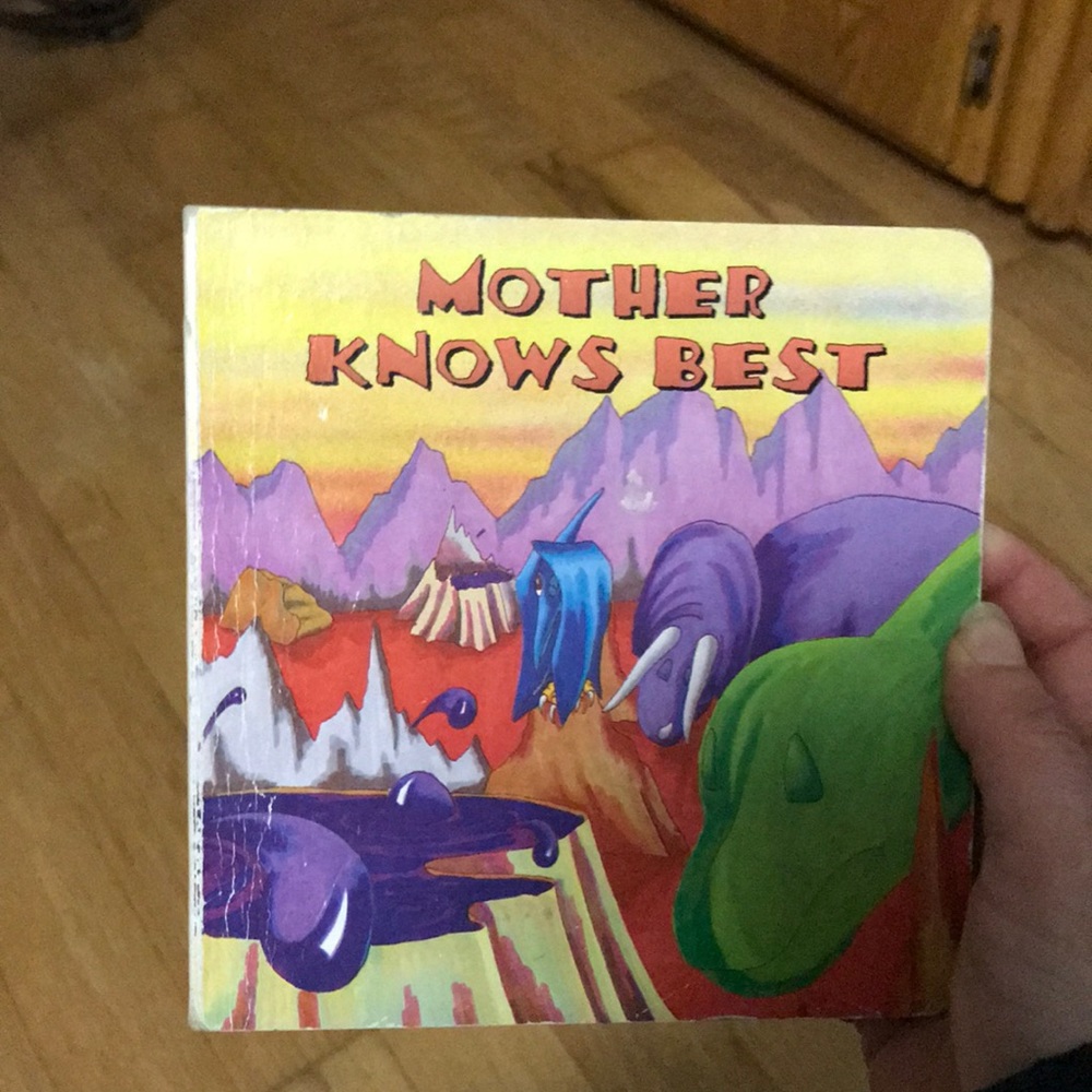“Mother knows best” dinosaur adventure board book